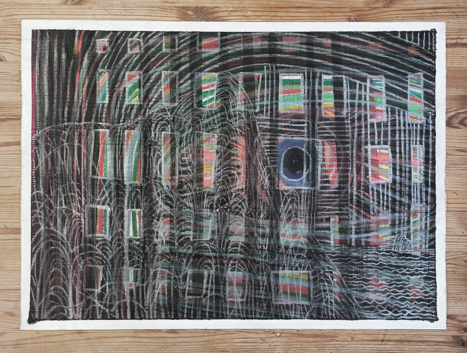 drawings, figurative, minimalistic, patterns, people, black, pastel, red, white, crayons, paper, other-mediums, contemporary-art, faces, tranquil, weird, Buy original high quality art. Paintings, drawings, limited edition prints & posters by talented artists.