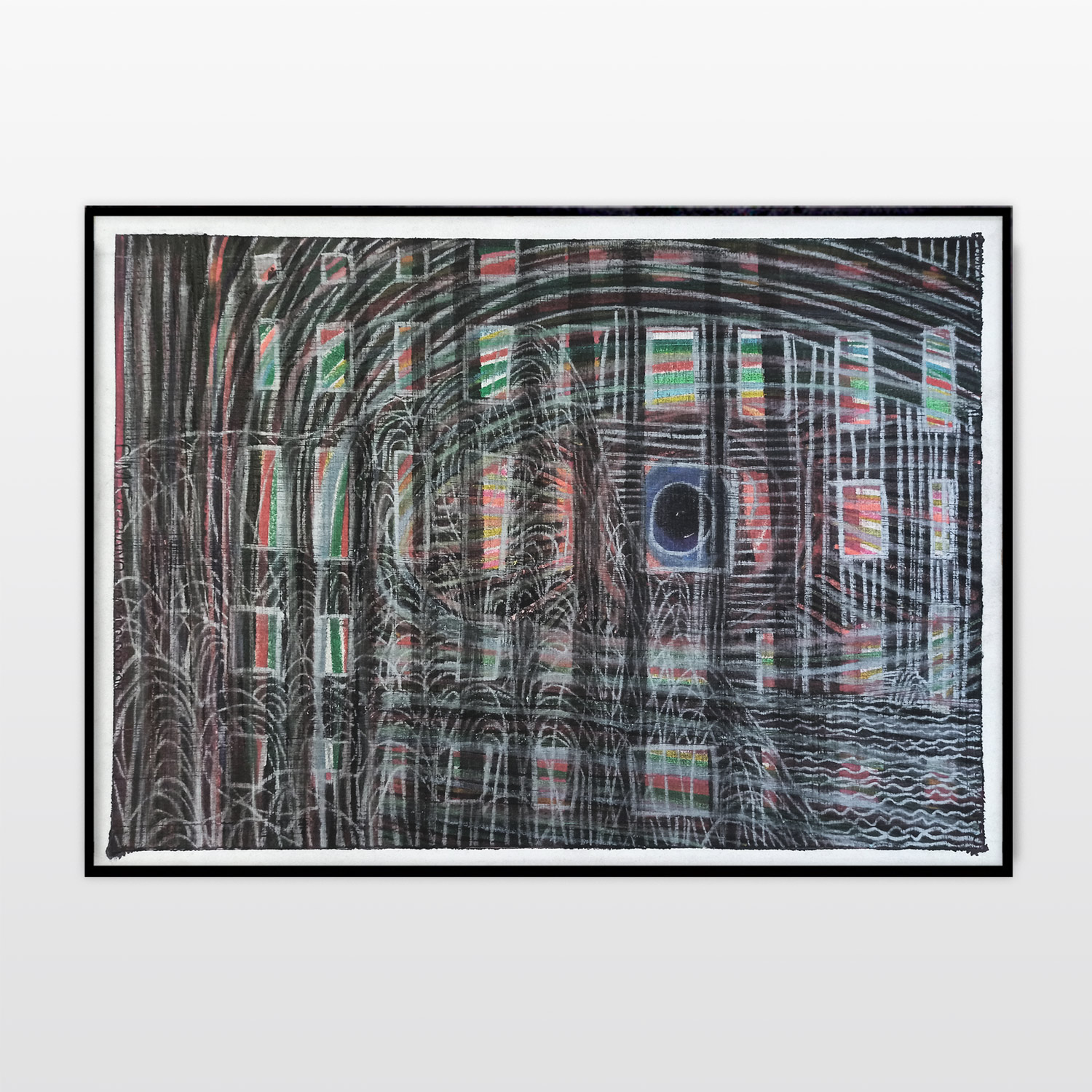 drawings, figurative, minimalistic, patterns, people, black, pastel, red, white, crayons, paper, other-mediums, contemporary-art, faces, tranquil, weird, Buy original high quality art. Paintings, drawings, limited edition prints & posters by talented artists.