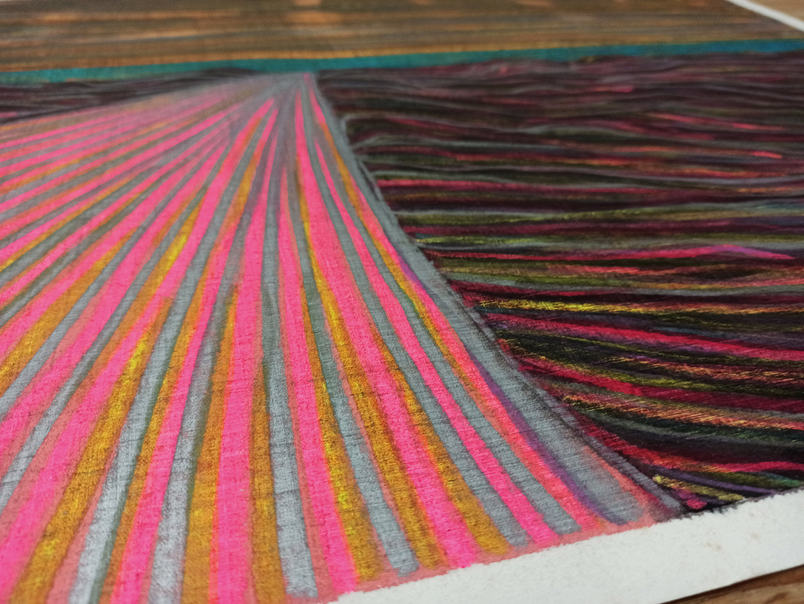 drawings, colorful, graphical, illustrative, landscape, minimalistic, movement, patterns, sky, black, blue, pastel, pink, crayons, paper, bright, contemporary-art, tranquil, Buy original high quality art. Paintings, drawings, limited edition prints & posters by talented artists.