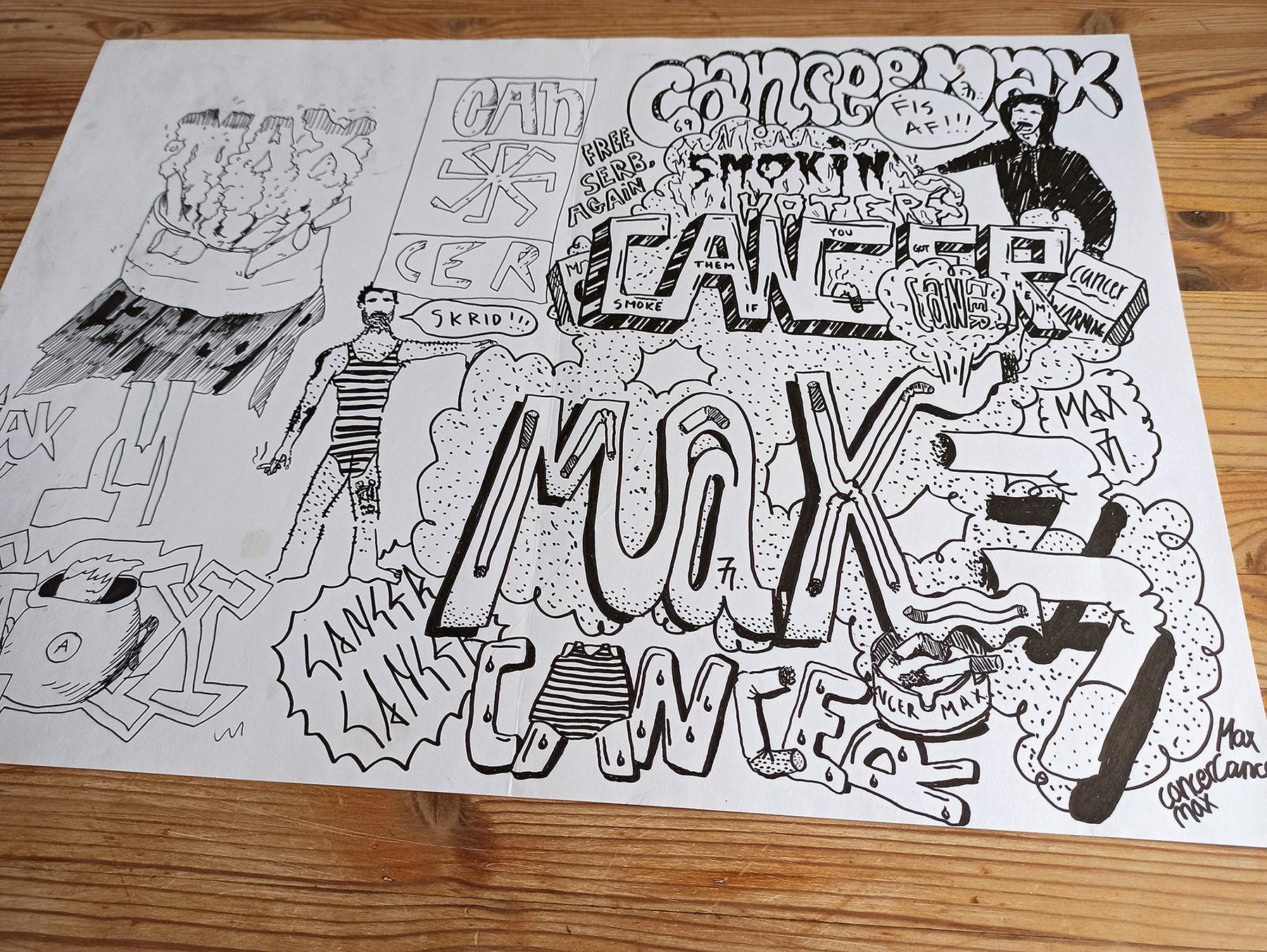 drawings, expressive, figurative, illustrative, bodies, cartoons, people, typography, white, artliner, ink, paper, black-and-white, cigarettes, contemporary-art, copenhagen, modern, modern-art, Buy original high quality art. Paintings, drawings, limited edition prints & posters by talented artists.