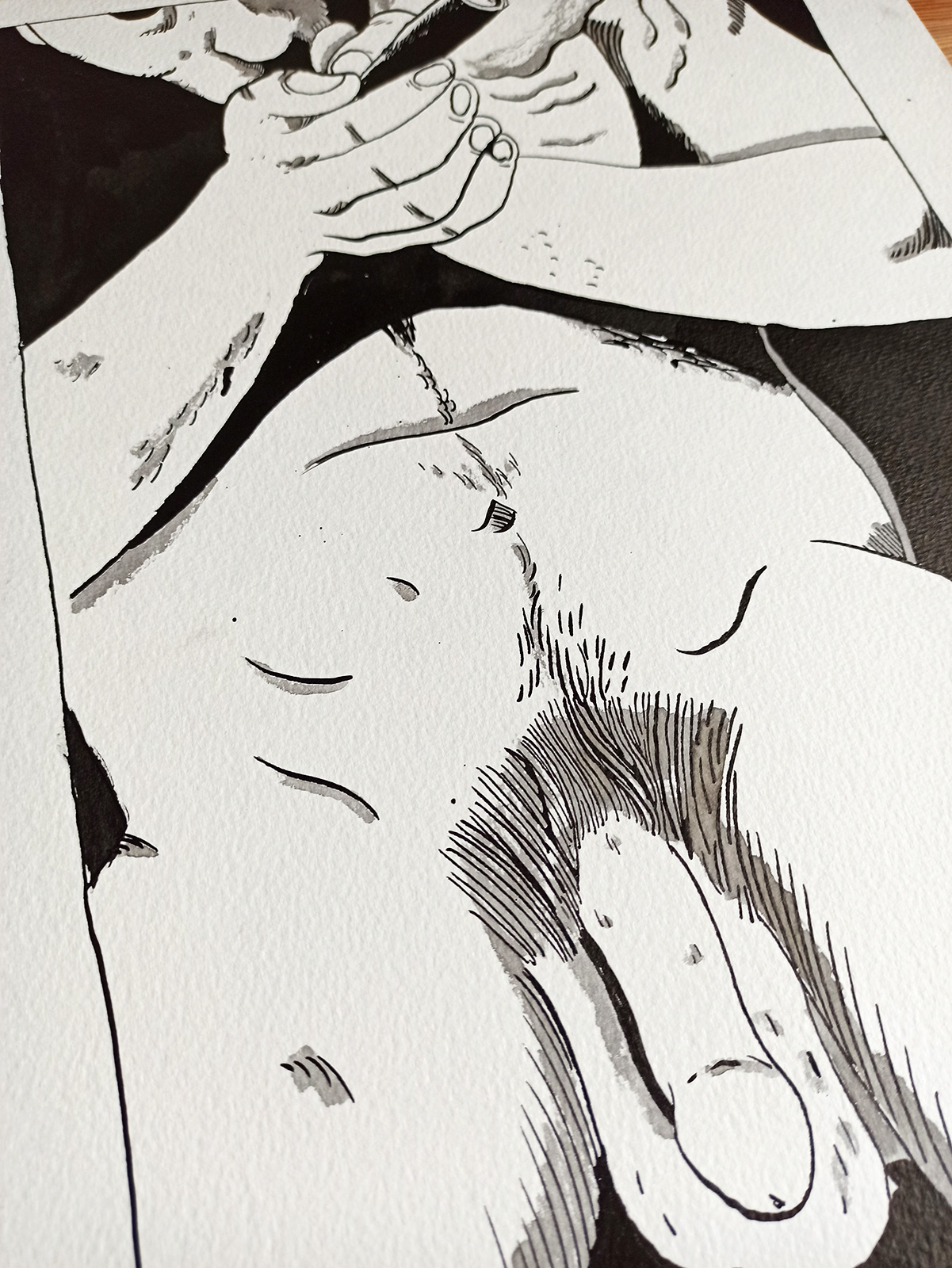 drawings, expressive, figurative, illustrative, portraiture, bodies, people, sexuality, black, white, artliner, ink, paper, black-and-white, contemporary-art, modern, modern-art, sexual, Buy original high quality art. Paintings, drawings, limited edition prints & posters by talented artists.