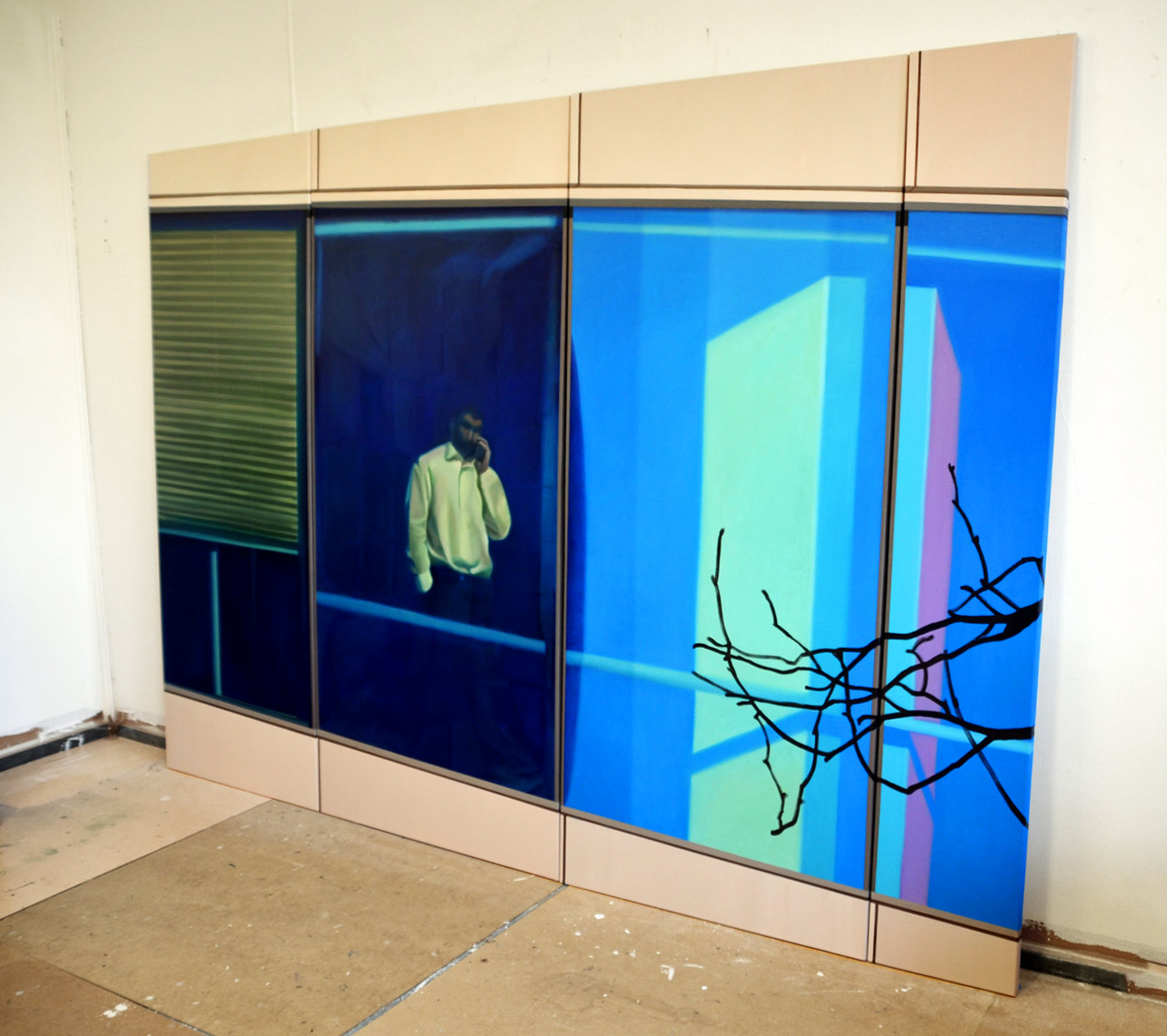 Santiago 1:26PM | Paintings | Noemi Staniszewska | Beauton Art Gallery paintings, aesthetic, colorful, figurative, graphical, architecture, patterns, people, technology, beige, blue, green, flax-canvas, oil, architectural, beautiful, buildings, business, interior, interior-design, modern, modern-art, money, Buy original high quality art. Paintings, drawings, limited edition prints & posters by talented artists.