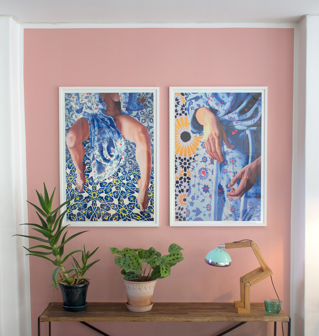 Act of Pattern, Studium | Posters-prints, Giclee-print | Aleksandra Kalisz | Beauton Art Gallery posters-prints, giclee-print, colorful, figurative, graphical, portraiture, bodies, patterns, religion, beige, blue, red, white, yellow, ink, paper, beautiful, contemporary-art, danish, decorative, design, female, flowers, interior, interior-design, love, natural, naturalism, nordic, romantic, scandinavien, vivid, women, Buy original high quality art. Paintings, drawings, limited edition prints & posters by talented artists.