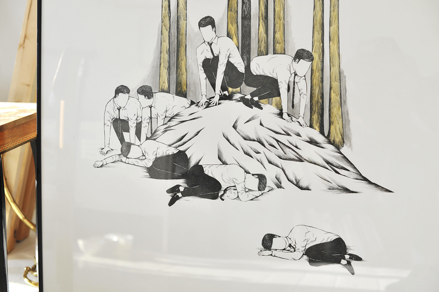 strong and expressive art illustrations and drawings, talented Danish illustrator, cartoonist, faverige