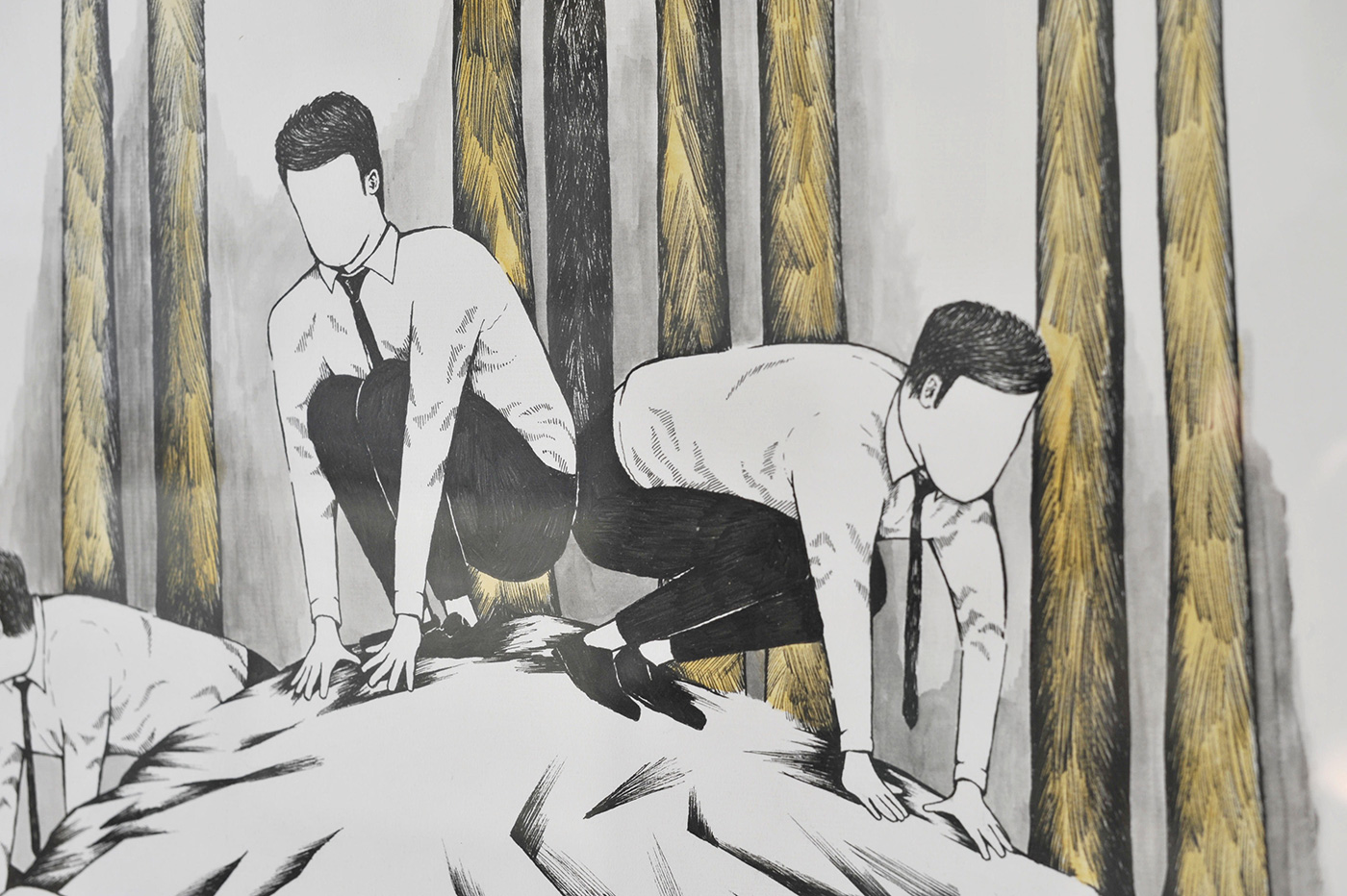 strong and expressive art illustrations and drawings, talented Danish illustrator, cartoonist, faverige