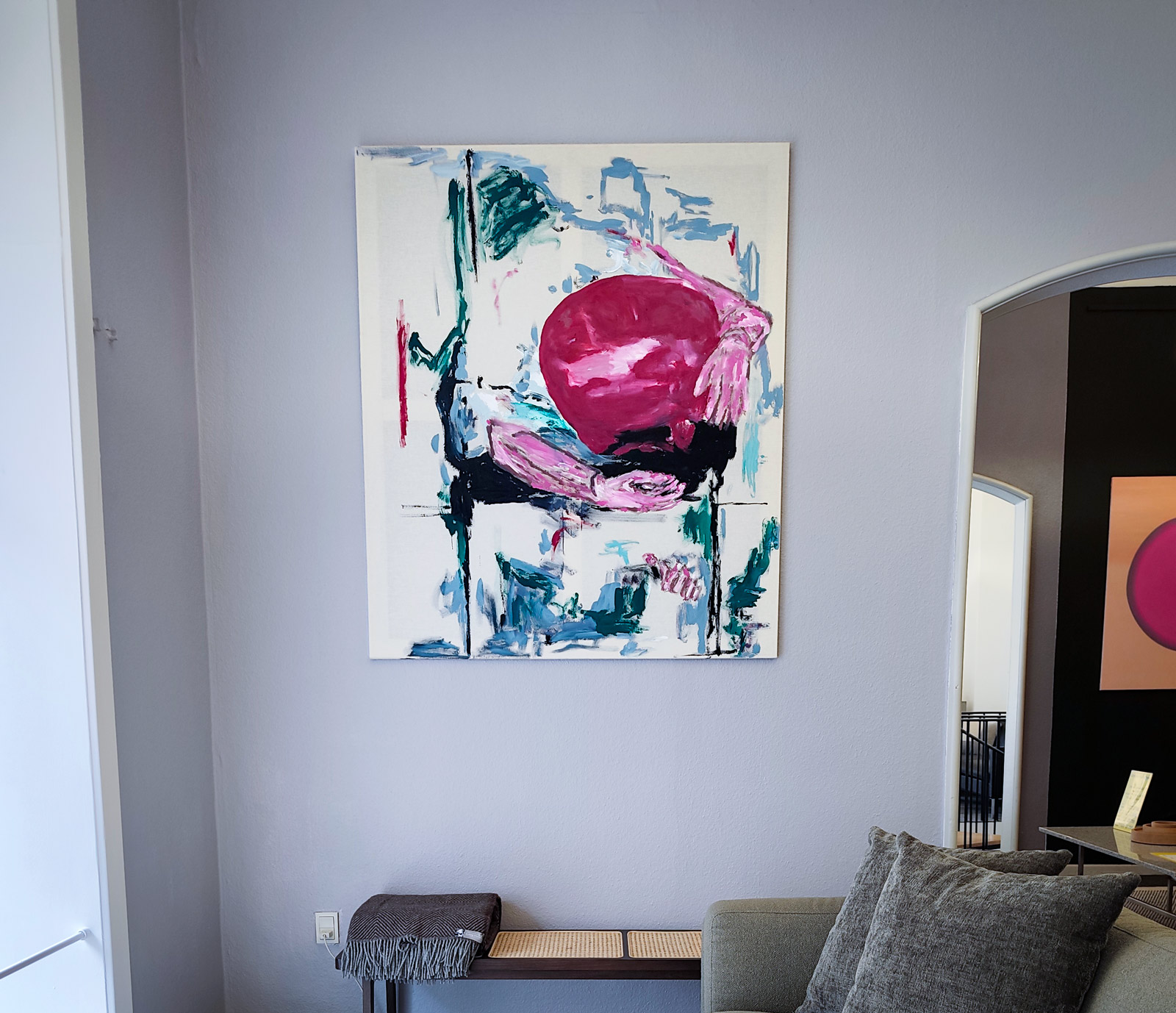 paintings, abstract, aesthetic, expressive, minimalistic, bodies, movement, people, black, green, pink, acrylic, cotton-canvas, abstract-forms, beautiful, contemporary-art, danish, decorative, design, expressionism, interior, interior-design, love, modern, modern-art, nordic, scandinavien, Buy original high quality art. Paintings, drawings, limited edition prints & posters by talented artists.
