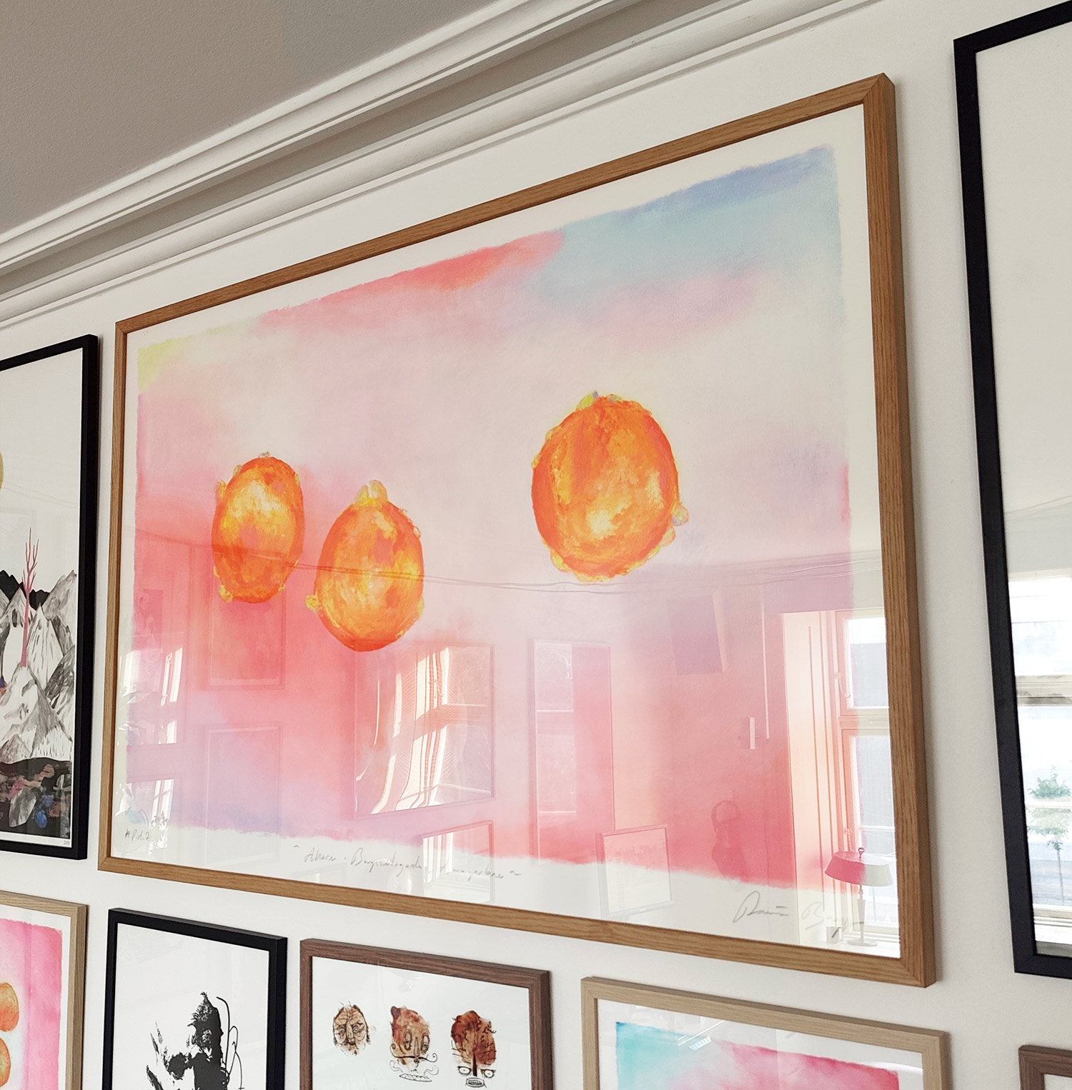 posters-prints, giclee-print, abstract, colorful, landscape, pop, botany, nature, patterns, sky, orange, pink, turquoise, ink, paper, abstract-forms, atmosphere, beautiful, contemporary-art, copenhagen, danish, decorative, design, flowers, interior, interior-design, modern, modern-art, nordic, Buy original high quality art. Paintings, drawings, limited edition prints & posters by talented artists.
