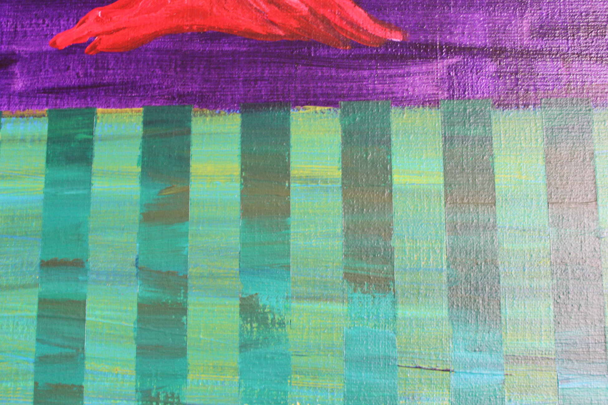 Lost & Found - 90 x 100 cm. Original painting by Anja Hemmingsen