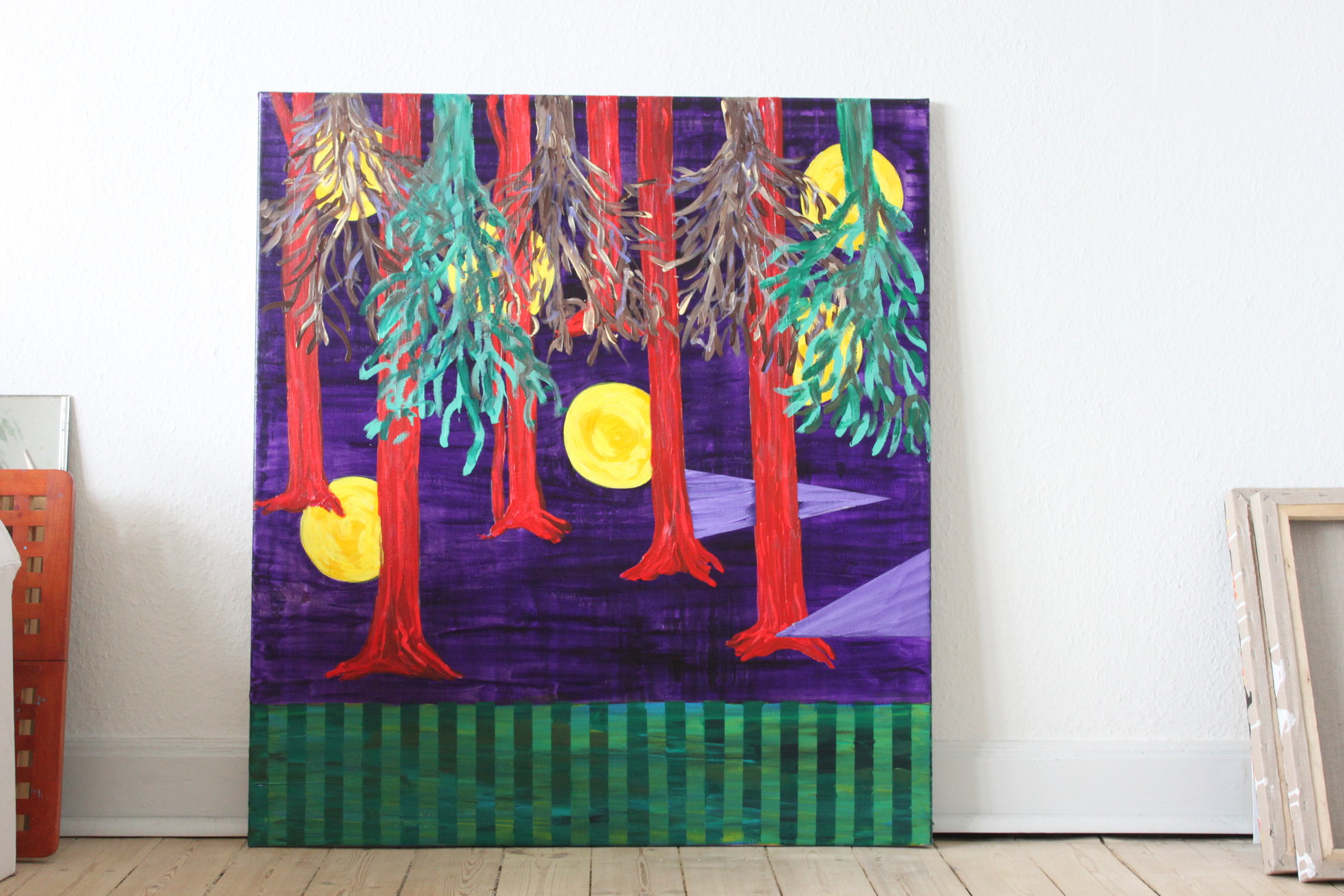 Lost & Found - 90 x 100 cm. Original painting by Anja Hemmingsen