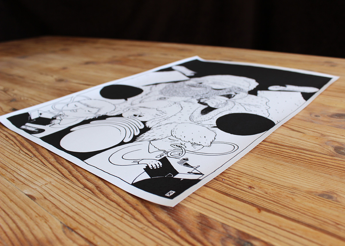 posters-prints, expressive, figurative, illustrative, bodies, cartoons, children, people, seasons, black, white, ink, paper, beautiful, contemporary-art, decorative, design, interior, interior-design, modern, modern-art, Buy original high quality art. Paintings, drawings, limited edition prints & posters by talented artists.