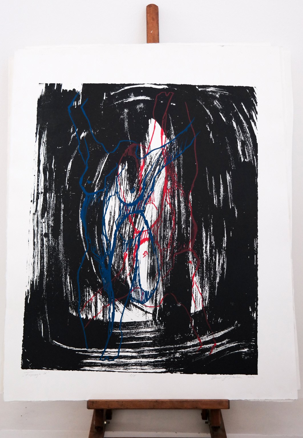 art-prints, serigraphs, engravings, abstract, aesthetic, figurative, sexuality, black, grey, red, paper, abstract-forms, beautiful, decorative, interior, interior-design, nude, Buy original high quality art. Paintings, drawings, limited edition prints & posters by talented artists.