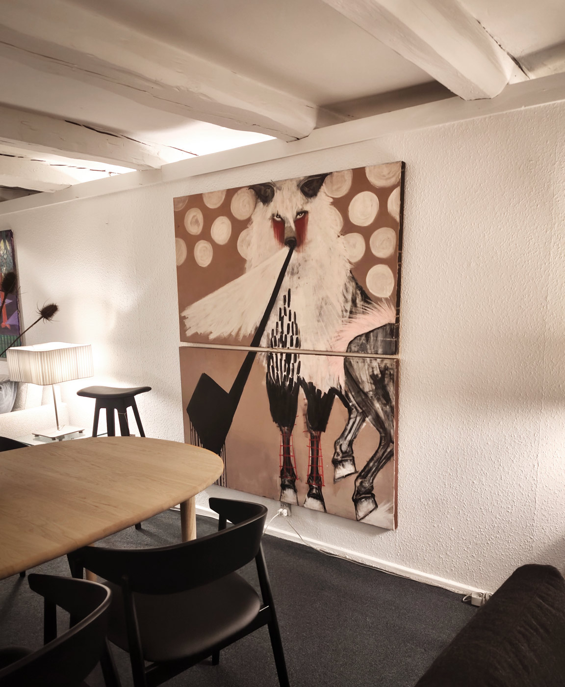 paintings, expressive, figurative, animals, humor, moods, wildlife, beige, black, brown, pink, white, acrylic, cotton-canvas, beautiful, contemporary-art, decorative, design, interior, interior-design, modern, modern-art, Buy original high quality art. Paintings, drawings, limited edition prints & posters by talented artists.