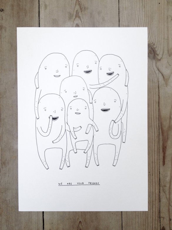 WE ARE YOUR FRIENDS. An original illustration by My Buemann. Online art gallery ARTUNIKA - Paintings, Illustrations, Drawings and Photography WE ARE YOUR FRIENDS. An original illustration by My Buemann. Online art gallery ARTUNIKA - Paintings, Illustrations, Drawings and Photography