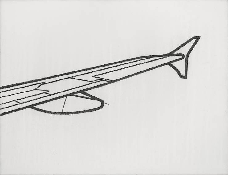 Wing - 65 x 45 cm. An original painting by artist Rafael Guerrero Céspedes art online, art online, talented artists, airplanes, airports, trains, people, luggage, photography, photos