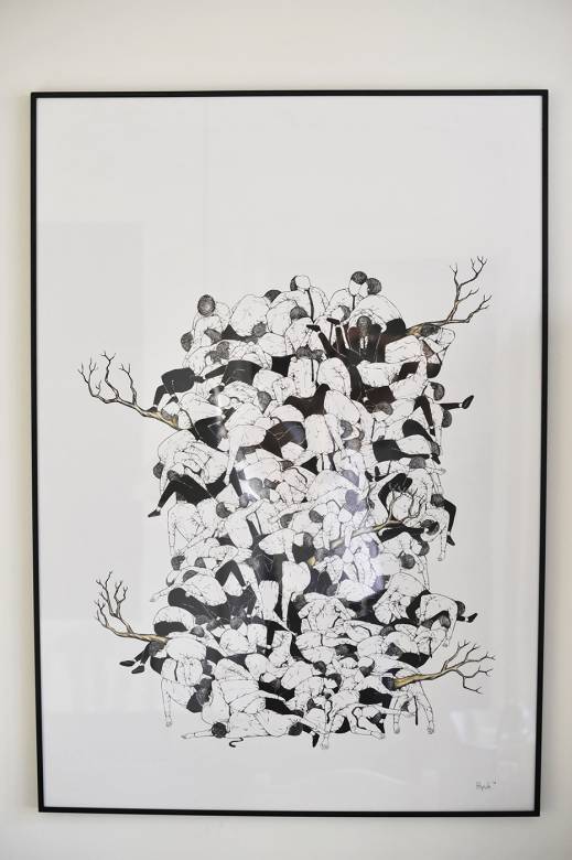 strong and expressive art illustrations and drawings, talented Danish illustrator, cartoonist, faverige
