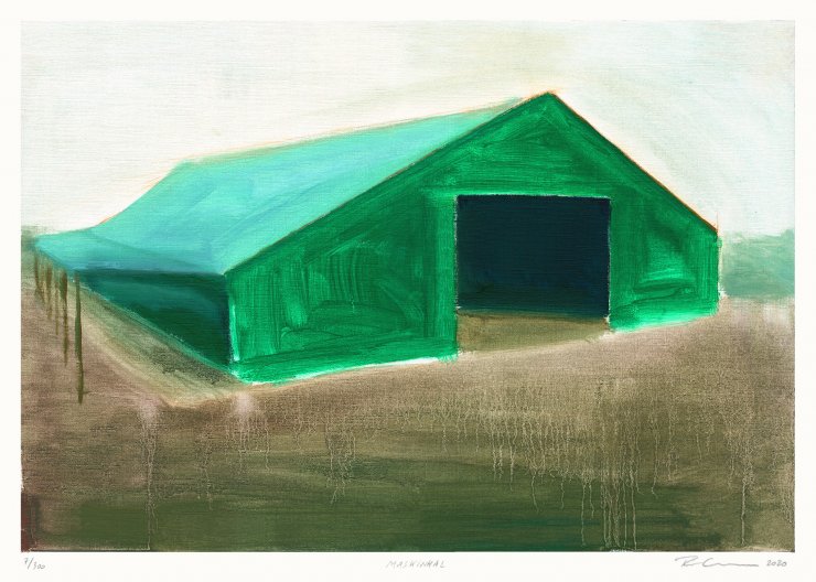 Machine Hall | Posters-prints, Giclee-print | Rafael Guerrero Céspedes | Beauton Art Gallery posters-prints, giclee-print, aesthetic, figurative, illustrative, landscape, still-life, botany, nature, beige, brown, green, turquoise, ink, paper, beautiful, buildings, contemporary-art, design, interior, interior-design, modern, nordic, posters, scandinavien, Buy original high quality art. Paintings, drawings, limited edition prints & posters by talented artists.