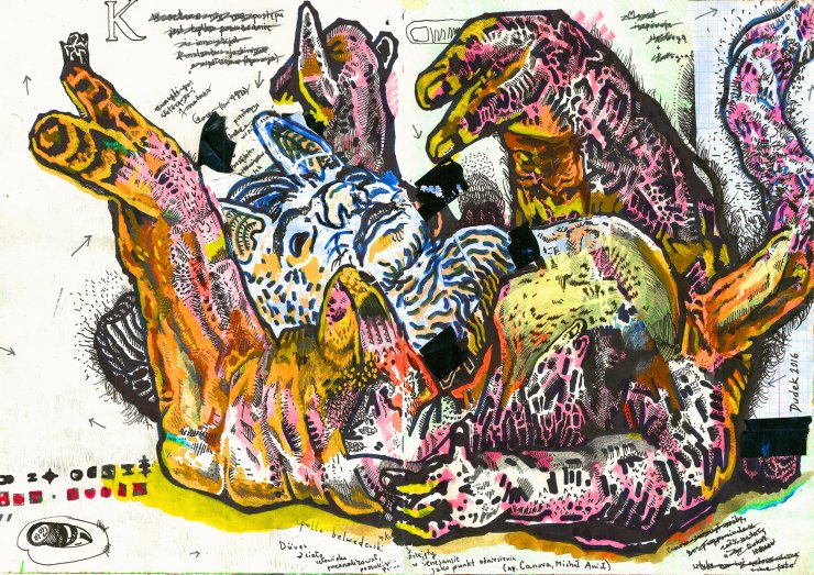 Cat Claws | Posters-prints, Giclee-print | Piotr Dudek | Beauton Art Gallery posters-prints, giclee-print, colorful, family-friendly, figurative, graphical, illustrative, animals, cartoons, children, livestock, pets, wildlife, orange, purple, violet, white, yellow, ink, paper, cats, contemporary-art, cute, danish, decorative, design, interior, interior-design, modern, modern-art, nordic, posters, prints, scandinavien, Buy original high quality art. Paintings, drawings, limited edition prints & posters by talented artists.