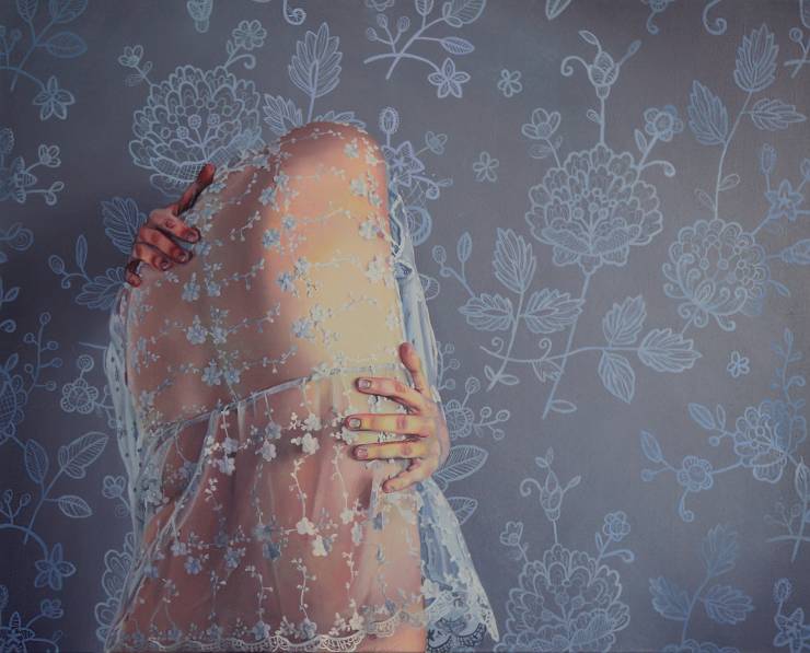 Act of Pattern, Embrace | Paintings | Aleksandra Kalisz | Beauton Art Gallery paintings, aesthetic, colorful, figurative, geometric, architecture, bodies, patterns, sexuality, beige, blue, grey, silver, cotton-canvas, oil, architectural, nudity, vivid, Buy original high quality art. Paintings, drawings, limited edition prints & posters by talented artists.