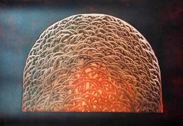 Perpetuum Mobile AP II | Posters-prints, Linocuts, Engravings | Tomasz Winiarski | Beauton Art Gallery posters-prints, linocuts, engravings, abstract, expressive, geometric, graphical, architecture, botany, patterns, black, red, ink, contemporary-art, interior, interior-design, modern, modern-art, Buy original high quality art. Paintings, drawings, limited edition prints & posters by talented artists.