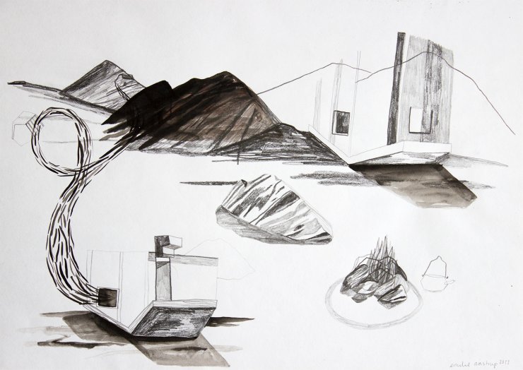 drawings, geometric, landscape, architecture, nature, patterns, black, grey, white, artliner, charcoal, pencils, buildings, scenery, Buy original high quality art. Paintings, drawings, limited edition prints & posters by talented artists.