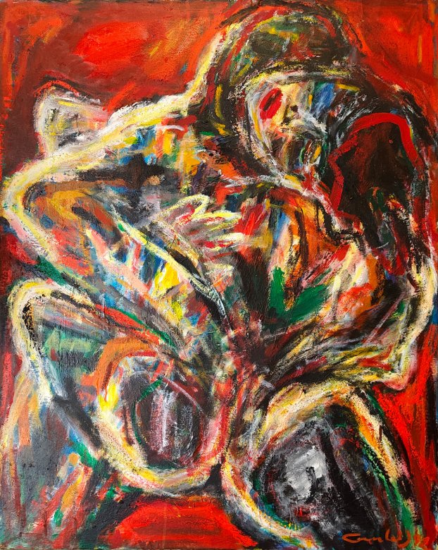 paintings, abstract, colorful, expressive, figurative, bodies, botany, movement, nature, patterns, people, black, red, yellow, flax-canvas, oil, beautiful, contemporary-art, decorative, design, interior, interior-design, modern, modern-art, Buy original high quality art. Paintings, drawings, limited edition prints & posters by talented artists.