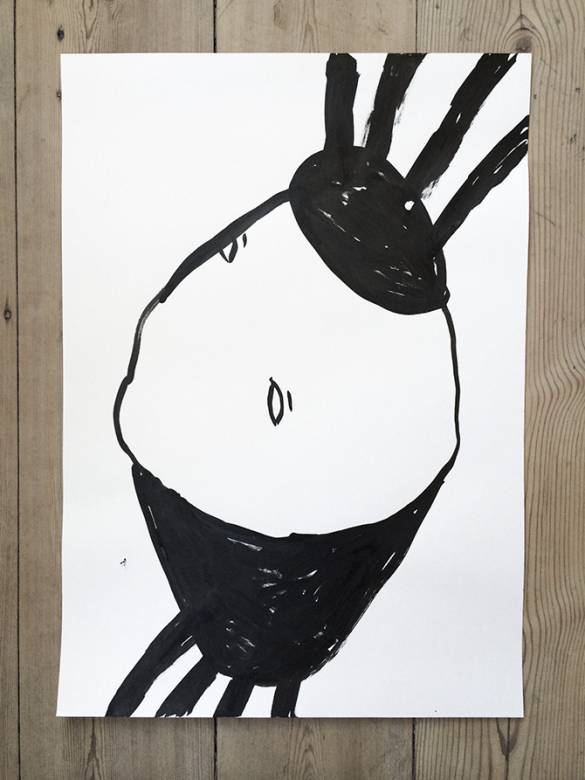 Things i see when I close my eyes #3 - 30 x 42 cm. An original illustration by artist My Buemann. The illustration is not framed. strong and expressive art illustrations and drawings, talented Danish illustrator