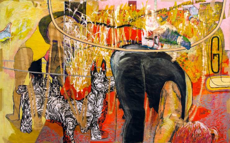 paintings, expressive, illustrative, animals, moods, movement, pets, black, gold, red, yellow, paper, marker, oil, pencils, other-mediums, abstract-forms, amusing, contemporary-art, danish, decorative, design, dogs, interior, interior-design, modern, modern-art, nordic, scandinavien, Buy original high quality art. Paintings, drawings, limited edition prints & posters by talented artists.