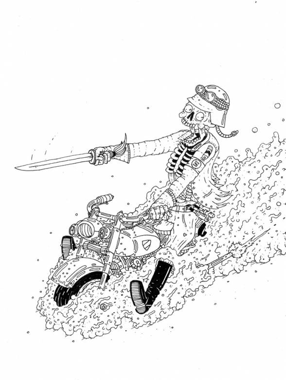 Nazi Bone Daddy - 29,7 x 42 cm., A3. An original illustration by Rune Alexandersen.  The drawing is done on thick acid-free permanent paper. The drawing is not framed. illustrations and drawings, art, art gallery, gallery, funny drawing, street art, pop culture, inspiration,