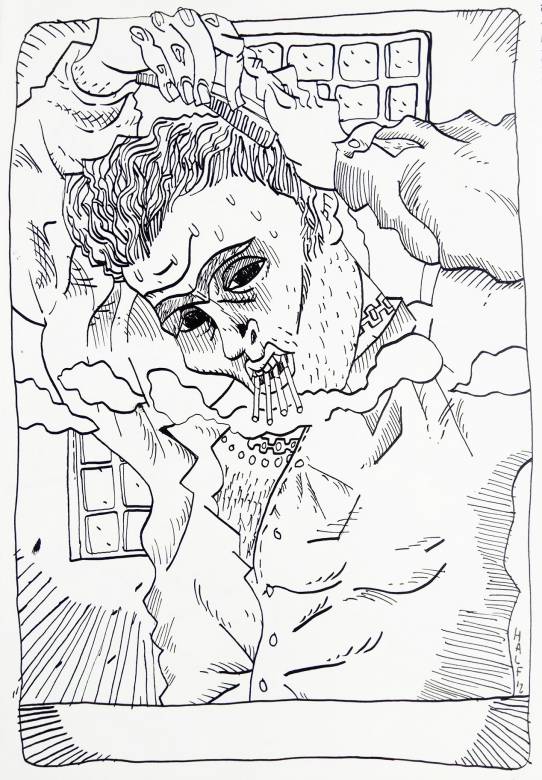 The Locksmith Files IX | Drawings | Halfdan Pisket | Beauton Art Gallery drawings, figurative, graphical, illustrative, portraiture, bodies, cartoons, people, black, white, artliner, paper, men, sketch, Buy original high quality art. Paintings, drawings, limited edition prints & posters by talented artists.