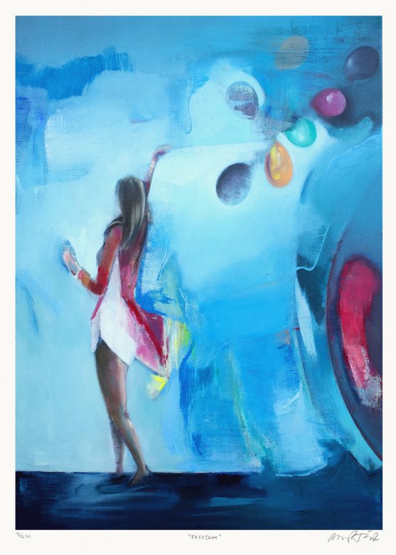 Freedom | Posters-prints, Giclee-print | Marck Fink | Beauton Art Gallery posters-prints, giclee-print, colorful, family-friendly, figurative, illustrative, pop, bodies, movement, people, sky, blue, red, paper, contemporary-art, danish, design, female, interior, interior-design, modern, modern-art, nordic, party, posters, scandinavien, women, Buy original high quality art. Paintings, drawings, limited edition prints & posters by talented artists.