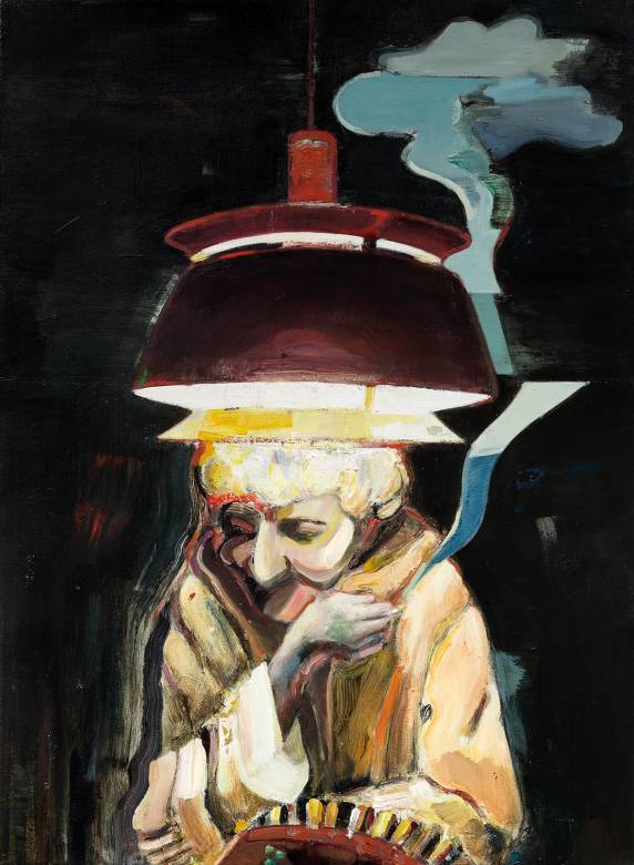 The Miracle Under My Lamp | Posters-prints, Giclee-print | Marck Fink | Beauton Art Gallery posters-prints, giclee-print, figurative, portraiture, everyday life, moods, people, beige, black, yellow, ink, paper, beautiful, expressionism, interior, interior-design, love, posters, romantic, Buy original high quality art. Paintings, drawings, limited edition prints & posters by talented artists.