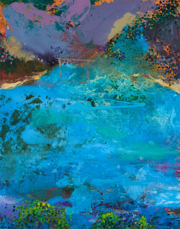 The Valley of Forgotten Dreams | Paintings | Agnieszka Zawisza | Beauton Art Gallery paintings, abstract, colorful, expressive, graphical, landscape, botany, nature, sky, blue, green, purple, turquoise, flax-canvas, oil, abstract-forms, atmosphere, beautiful, contemporary-art, danish, decorative, design, flowers, interior, interior-design, modern, modern-art, mountains, plants, vibrant, vivid, Buy original high quality art. Paintings, drawings, limited edition prints & posters by talented artists.