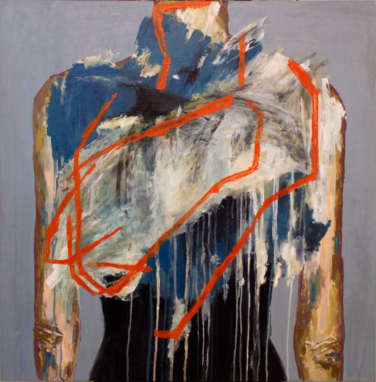 Forward III | Paintings | Rose Marie Brøgger | Beauton Art Gallery paintings, colorful, expressive, figurative, bodies, people, blue, brown, orange, acrylic, cotton-canvas, abstract-forms, contemporary-art, copenhagen, danish, decorative, design, interior, interior-design, modern, modern-art, nordic, scandinavien, Buy original high quality art. Paintings, drawings, limited edition prints & posters by talented artists.