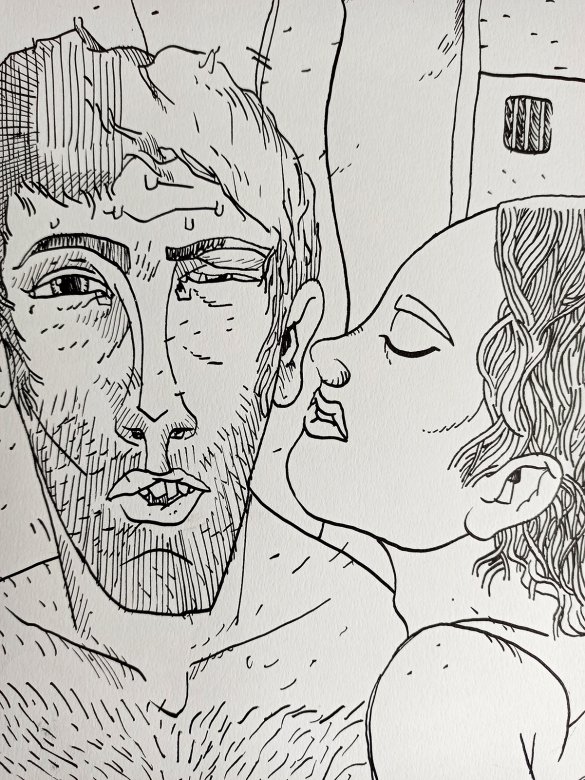 Låsesmedsfilerne XII | Tegninger | Halfdan Pisket | Original tegning fra tegneserien "Låsesmeds Filerne" af Halfdan PisketTegneserien er ikke indrammet. | Beauton Art Gallery tegninger, ekspressionistiske, figurative, illustrative, portræt, kroppe, mennesker, seksualitet, sorte, hvide, artliner, papir, samtidskunst, moderne, moderne-kunst, Køb original kunst og kunstplakater. Malerier, tegninger, limited edition kunsttryk & plakater af dygtige kunstnere.