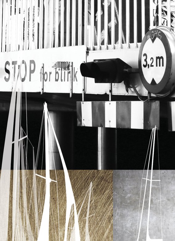 A View from In Between I | Photographs, Collages, Other-artworks | Tina Louise Hunderup | Beauton Art Gallery photographs, collages, other-artworks, abstract, aesthetic, graphical, illustrative, architecture, black, gold, grey, white, acrylic, ink, plexiglass, other-mediums, architectural, boats, photorealistic, Buy original high quality art. Paintings, drawings, limited edition prints & posters by talented artists.