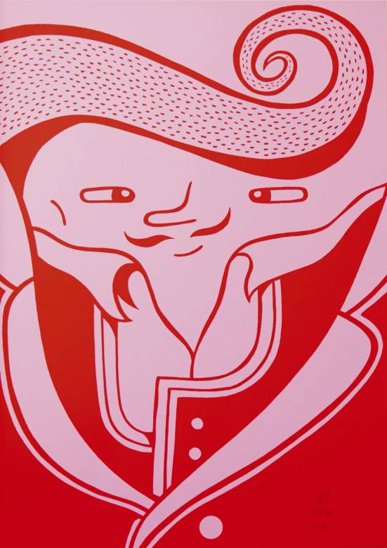 posters-prints, serigraphs, family-friendly, figurative, illustrative, monochrome, pop, cartoons, humor, people, pink, red, acrylic, paper, amusing, contemporary-art, copenhagen, danish, decorative, design, faces, interior, interior-design, modern, modern-art, nordic, pop-art, posters, prints, scandinavien, urban, Buy original high quality art. Paintings, drawings, limited edition prints & posters by talented artists.
