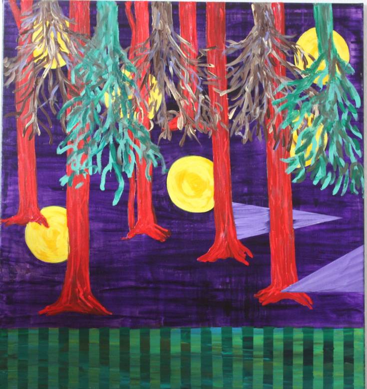 Lost & Found - 90 x 100 cm. Original painting by Anja Hemmingsen