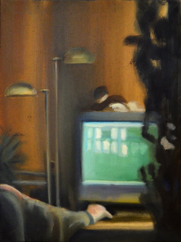 Windows IV | Paintings | Noemi Staniszewska | "Windows IV"
Original oil painting by Noemi Staniszewska
The Windows series is a pictorial tale of urban walks through the residential neighborhoods of the Hague. It is the result of observing the uncovered windows of Dutch houses, a recording of fragments of someone else's reality – intimate and yet exposed to public view.The window here is the boundary between private and foreign. It is a place where gazes meet, place of confrontation with what is outside. In this case, the situation of looking in the windows is also an expression of the emigration experience – the observer, although sees, remains outside of what he looks at, as always an outsider. Voyeurism is a manifestation of curiosity, perhaps longing, but at the same time it involves a violation of boundaries.
 | Beauton Art Gallery paintings, figurative, graphical, architecture, bodies, everyday life, patterns, black, brown, green, cotton-canvas, oil, architectural, beautiful, buildings, contemporary-art, decorative, design, interior, interior-design, modern, modern-art, windows, Buy original high quality art. Paintings, drawings, limited edition prints & posters by talented artists.