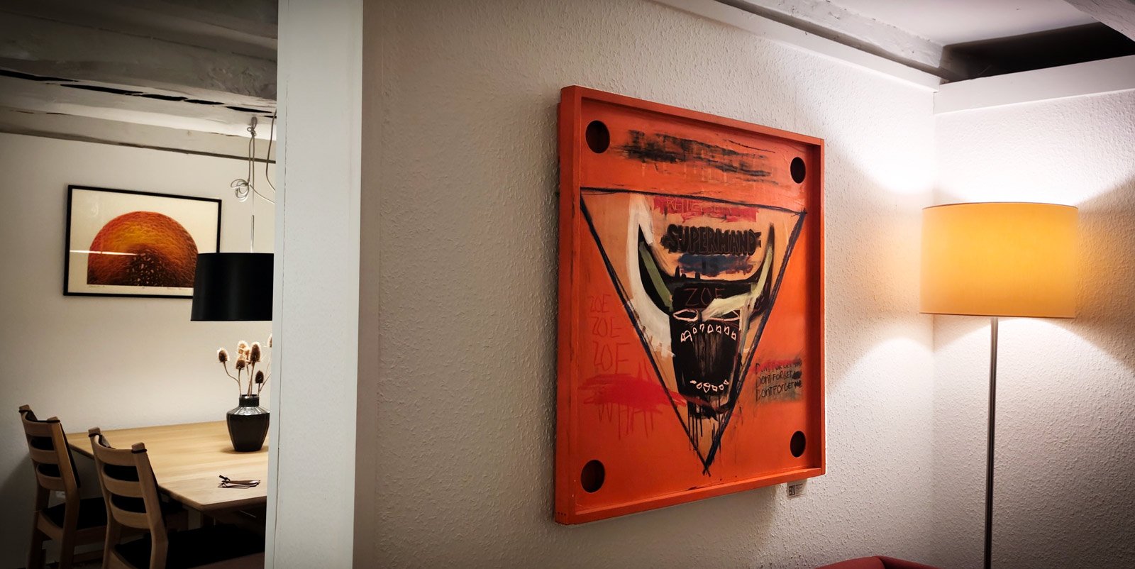 Trypticon I, an original painting on Bob playing table by Simon Buch