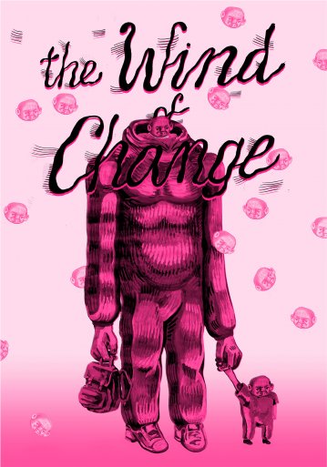 The Wind of Change | Posters-prints, Giclee-print | Piotr Dudek | Beauton Art Gallery posters-prints, giclee-print, colorful, family-friendly, graphical, illustrative, monochrome, pop, bodies, cartoons, humor, people, typography, pink, purple, red, ink, paper, amusing, boys, contemporary-art, danish, decorative, design, faces, interior, interior-design, modern, modern-art, nordic, scandinavien, Buy original high quality art. Paintings, drawings, limited edition prints & posters by talented artists.