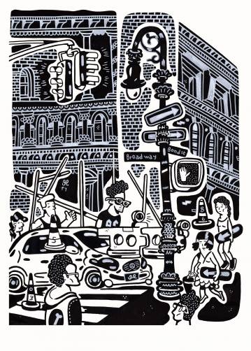 NYC ldt. | Posters, Giclee | Mormor | Beauton Art Gallery posters, giclee, family-friendly, figurative, graphical, illustrative, pop, architecture, everyday life, humor, patterns, people, black, grey, white, ink, paper, amusing, architectural, black-and-white, copenhagen, danish, decorative, interior, interior-design, modern, modern-art, nordic, pop-art, posters, scandinavien, street-art, Buy original high quality art. Paintings, drawings, limited edition prints & posters by talented artists.