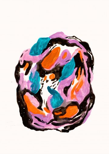 drawings, gouache-painting, watercolor-paintings, abstract, colorful, botany, movement, patterns, black, blue, orange, violet, paper, watercolor, abstract-forms, danish, decorative, design, interior, interior-design, nordic, scandinavien, vivid, Buy original high quality art. Paintings, drawings, limited edition prints & posters by talented artists.