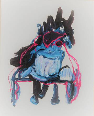 Don´t Look Back - 24 x 30 cm. An original painting by Anja Hemmingsen