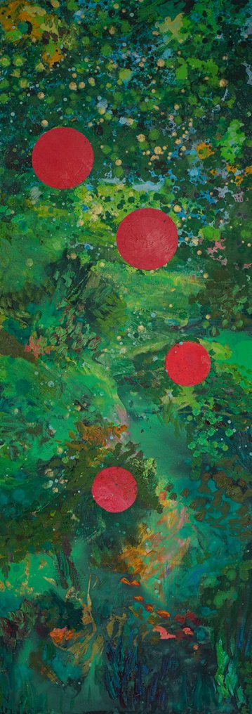 paintings, abstract, colorful, graphical, botany, blue, green, red, cotton-canvas, beautiful, contemporary-art, design, flowers, forest, interior, interior-design, modern, modern-art, Buy original high quality art. Paintings, drawings, limited edition prints & posters by talented artists.