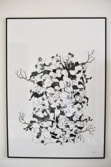 strong and expressive art illustrations and drawings, talented Danish illustrator, cartoonist, faverige