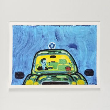 posters-prints, giclee-print, colorful, family-friendly, cartoons, blue, yellow, ink, paper, posters, Buy original high quality art. Paintings, drawings, limited edition prints & posters by talented artists.