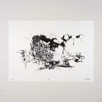 posters-prints, giclee-print, illustrative, architecture, black, paper, posters, Buy original high quality art. Paintings, drawings, limited edition prints & posters by talented artists.
