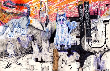 drawings, watercolor-paintings, collages, colorful, expressive, figurative, illustrative, pop, animals, architecture, bodies, botany, patterns, blue, orange, yellow, artliner, ballpoint-pen, ink, amusing, cats, contemporary-art, interior, interior-design, modern, modern-art, Buy original high quality art. Paintings, drawings, limited edition prints & posters by talented artists.