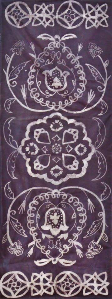 Batik - Number VI | Art-prints, Drawings, Engravings, Other-artworks | Aleksandra Kalisz | Beauton Art Gallery art-prints, drawings, engravings, other-artworks, aesthetic, graphical, landscape, botany, patterns, blue, silver, white, other-mediums, contemporary-art, danish, decorative, design, flowers, interior, interior-design, modern, modern-art, nordic, plants, scandinavien, Buy original high quality art. Paintings, drawings, limited edition prints & posters by talented artists.