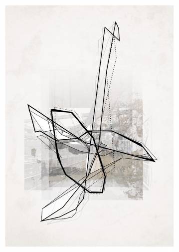 Bridges | Posters-prints, Photographs, Collages, New-media | Tina Louise Hunderup | Beauton Art Gallery posters-prints, photographs, collages, new-media, abstract, geometric, graphical, monochrome, architecture, brown, grey, ink, paper, abstract-forms, architectural, black-and-white, buildings, cities, copenhagen, danish, decorative, design, interior, interior-design, modern, modern-art, natural, nordic, scandinavien, Buy original high quality art. Paintings, drawings, limited edition prints & posters by talented artists.